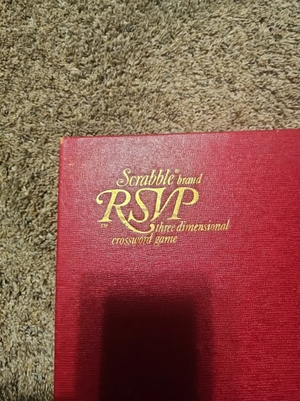 Scrabble RSVP Three Dimensional Crossword Game - Red with Gold Logo